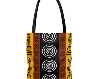 Mudcloth Inspired V Tote Bag