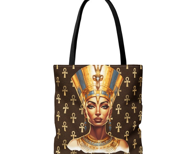 Featured listing image: Nefertiti Ankh Tote Bag | Afrocentric Tote | Egyptian Tote
