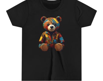 Kids Ankara Bear Youth Short Sleeve Tee