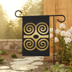 Dwennimmen Home Flag | House Banner | Black Gifts | Yard Gifts | Yard Flag | Adinkra Banner