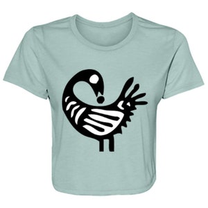 Sankofa Ladies' Flowy Cropped Tee | Adinkra shirt | Sankofa Shirt