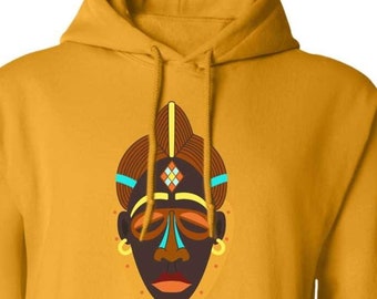 African Mask Design 1 Pullover Hoodie
