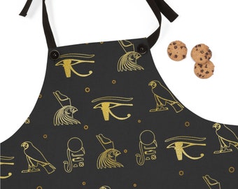 Black Egyptian Apron  | Afrocentric Apron  | Garden Apron | Kitchen Apron | Housewarming Gifts |