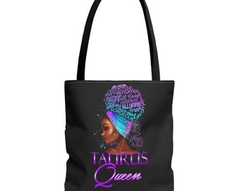 Taurus Queen Tote Bag | Melanin Taurus Queen