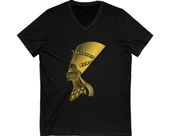 Nefertiti Unisex Jersey V-Neck Tee