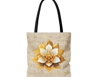 Ancient Egyptian Bean Flower Tote Bag