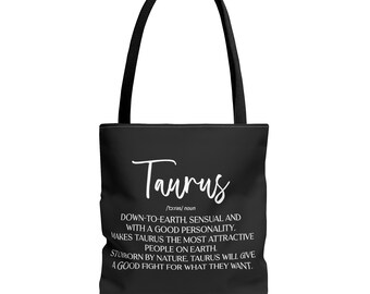 Taurus Tote Bag | Horoscope Tote Bag | Taurus Shopping Bag | Taurus Canvas Tote | Astology Tote Bag