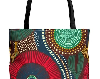 Ankara Circular Print Tote Bag | African Print Bag | African Print Tote