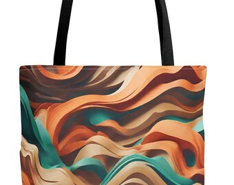 Earth Tones Tote Bag | Abstract Print Bag