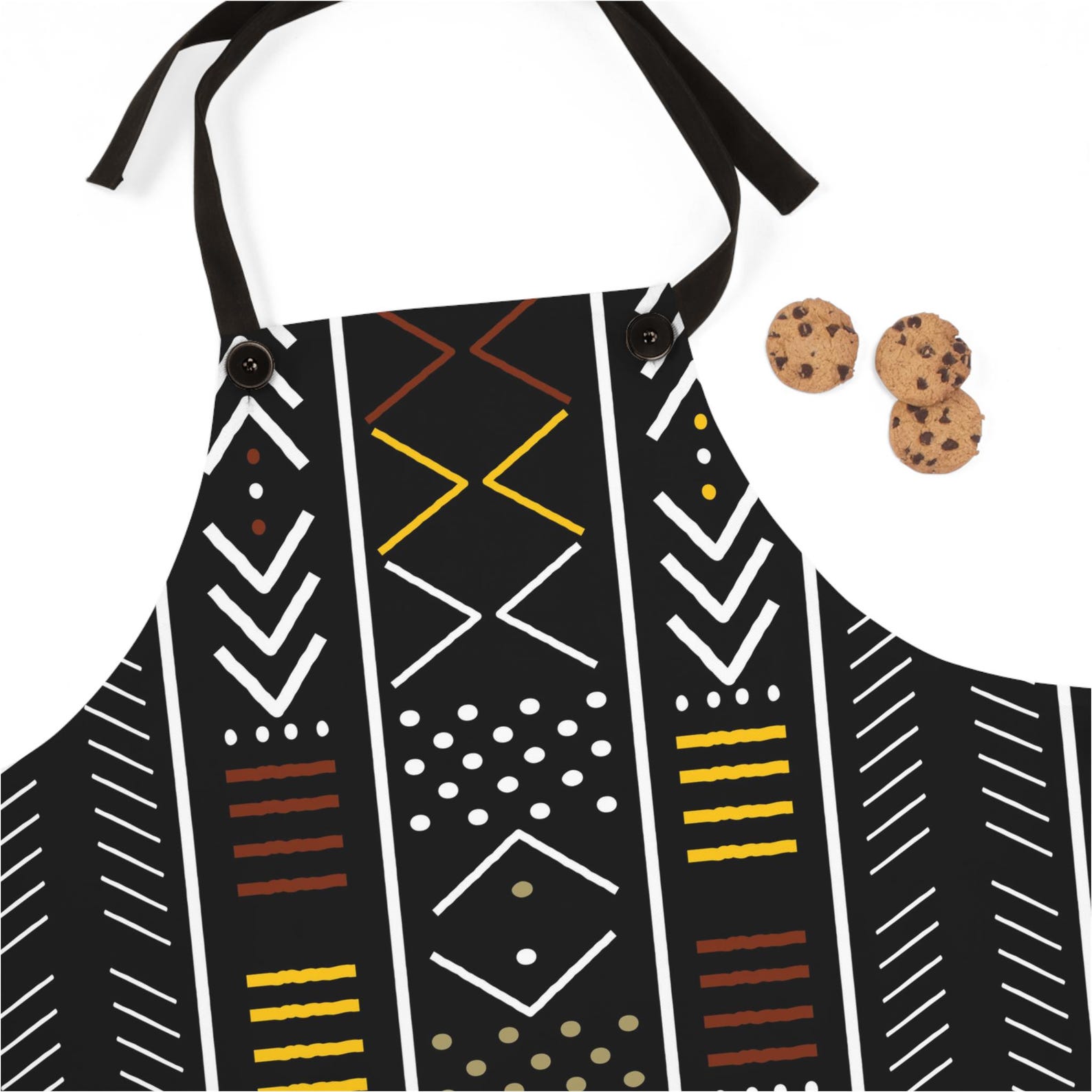 Mudcloth Print Apron: Afrocentric Kitchen & Garden Style
