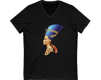 Nefertiti Unisex Jersey V-Neck Tee