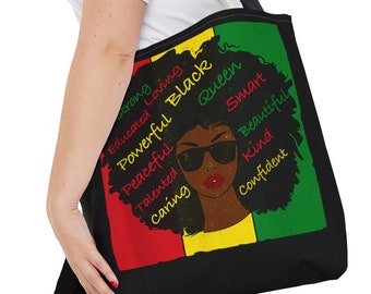 Afrocentric Melanin Tote Bag | Rasta Bag | Rasta tote | Black Girl Bag