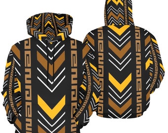 Mudcloth Inspired Graphic Hoodie  | Afrocentric Hoodie | African Hoodie | Black Owned Business | The Power Of Love Clothing