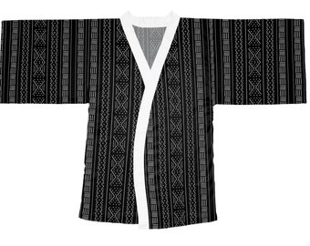Black Mudcloth Kimono | Afrocentric Kimono
