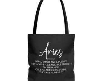 Aries Tote Bag | Aries Shopping Bag | Horoscope Tote Bag