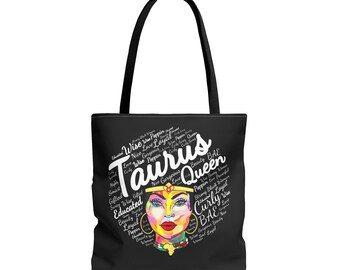 Taurus Afro Queen Tote Bag