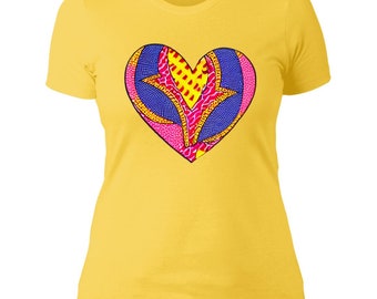 Ankara Heart Ladies' Boyfriend T-Shirt