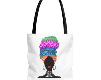 Melanin Queen Tote Bag  | Afrocentric Tote | Black Queen Bag| Afrocentric Bag | Black Owned Business | The Power Of Love Clothing