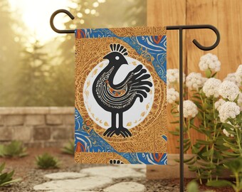 Sankofa Bird Home Flag | House Banner | Black Gifts | Yard Gifts | Yard Flag | Adinkra Banner