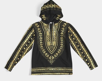 Gold and Black Dashiki Hoodie