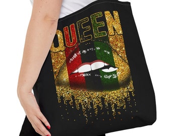 Queen Lips Tote Bag | Afrocentric Tote | Afrocentric Bag | Black Owned Business | The Power Of Love Clothing