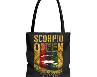 Scorpio Queen Lip Tote Bag | Black Girl Bag | Afrocentric Bag | Shopping Tote | Grocery Bag | The power of love