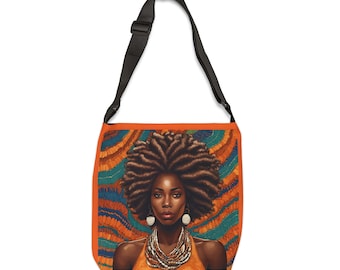 Natural Hair Black Woman Tote Bag | African American Bag