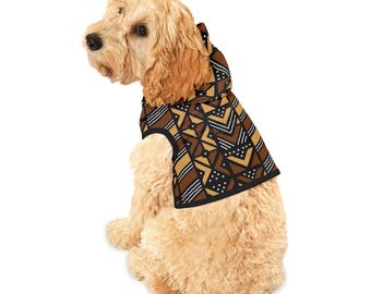 Pet Hoodie - African Inspired Mudcloth Print