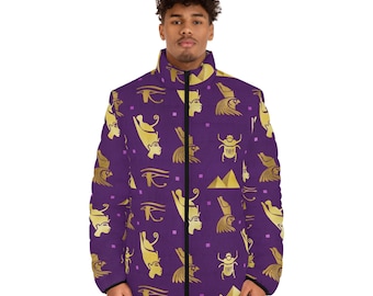 Purple Egyptian Puffer Jacket | Egyptian Jacket