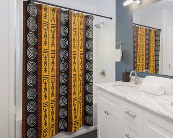 Tribal Mudcloth Design Shower Curtain