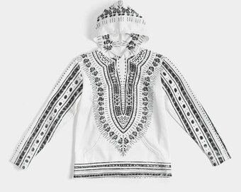 White/Black DashikiHoodie