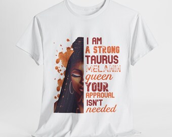 Strong Taurus Queen Unisex Heavy Cotton Tee | Taurus Shirt | Birthday Gift |  Birthday Shirt