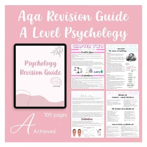 AQA Aレベル心理学デジタル復習ガイド：140ページの学習ノート（PDF）2026年度試験対策更新