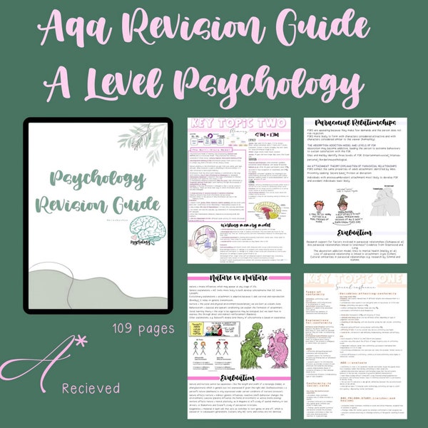 Psychology Revision Guide AQA A Level Revision Notes Digital