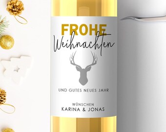 Personalisiertes Wein Flaschen Etikett Weihnachten ||| Geschenk Weihnachtsgeschenk Freundin Freunde Überraschung Weinetikett Weinflasche