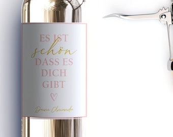 Bouteilles de vin personnalisées Étiquette Cadeau Belle | Anniversaire Cadeau d’anniversaire Demoiselle d’honneur Ami Ami Vin Étiquette Personnalisée