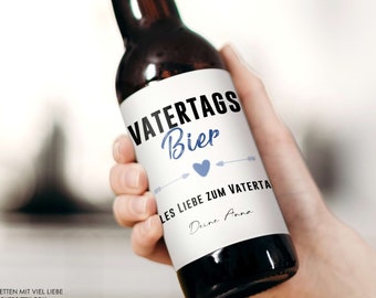 Personalisiertes Bier Flaschen Etikett Vatertag Geschenk für Männer Vatertagsbier | Bieretikett Vatertagsgeschenk Geburtstagsgeschenk Ihn