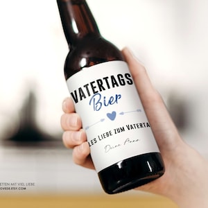 Personalisiertes Bier Flaschen Etikett Vatertag Geschenk für Männer Vatertagsbier Bieretikett Vatertagsgeschenk Geburtstagsgeschenk Ihn zdjęcie 1