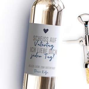 Personalisiertes Wein Flaschen Etikett Scheiss auf Vatertag Geschenk | Vatertagsgeschenk Weinetikett Personalisiert Mann fathers day gift
