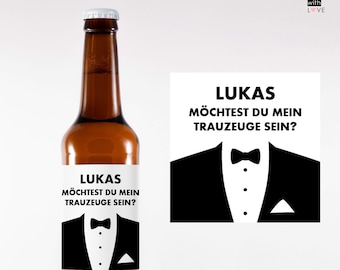 Personalisiertes Bier Flaschen Etikett Trauzeuge fragen ||| Hochzeit Bierflaschenetikett Bieretikett Flaschenetikett Geschenk Bester Freund