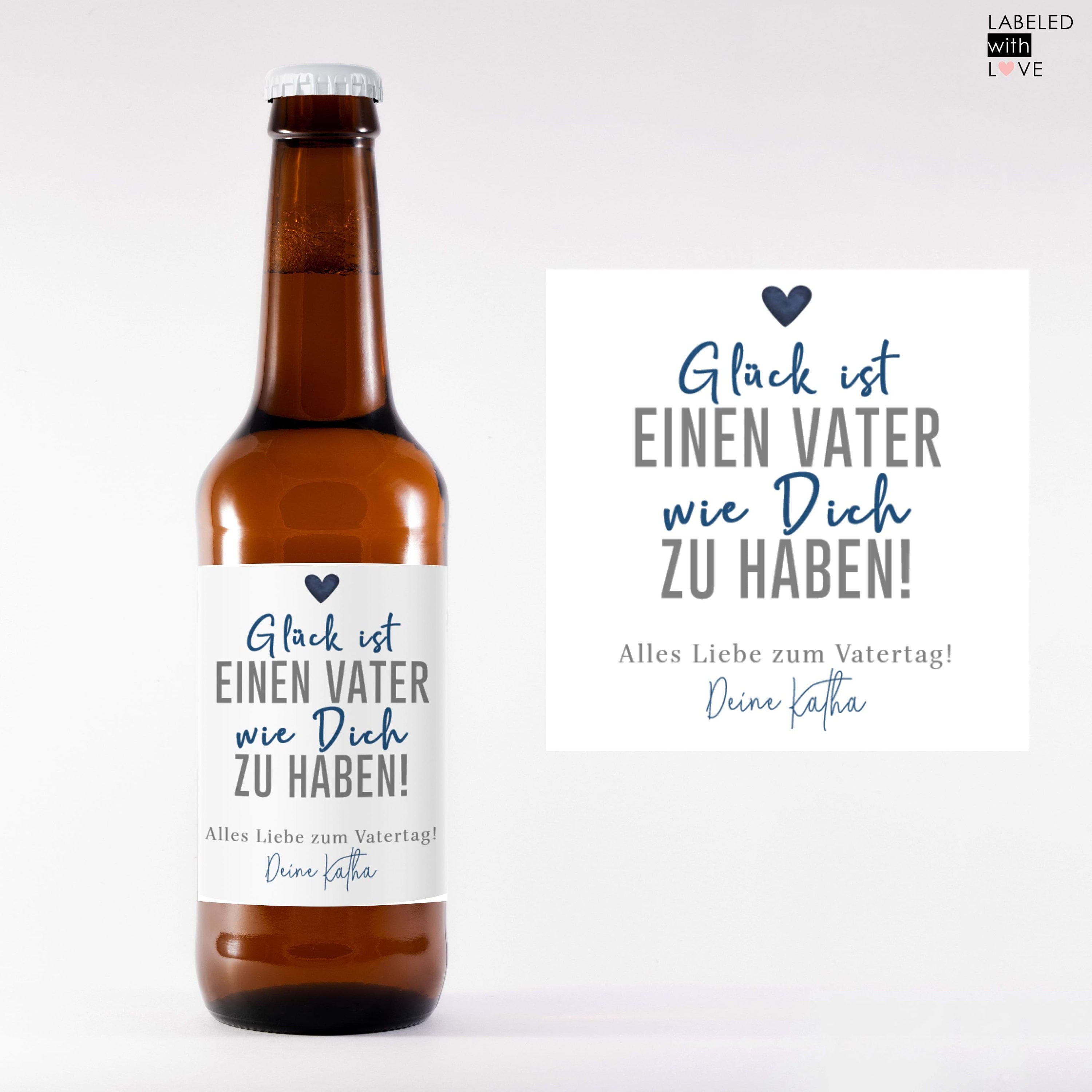 Personalisierte Bierflaschen-Etiketten Als Einladung – Hopfen-Design In Rot, 85x120 Mm