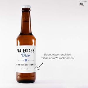 Personalisiertes Bier Flaschen Etikett Vatertag Geschenk für Männer Vatertagsbier Bieretikett Vatertagsgeschenk Geburtstagsgeschenk Ihn zdjęcie 3