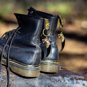 Bronze Black Wolf Boot Charms Doc Marten Hiking Boots