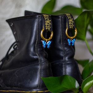Set of 2 Blue Butterfly Boot Charms | Doc Marten Accessory