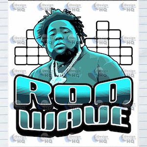 Famous Rod Wave PNG Fan Art Digital Download Only, Clip Art, Rod Wave Design Perfect For Shirt Printing