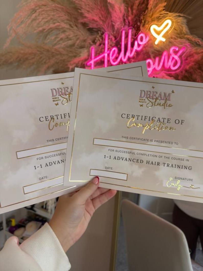 Personalised Gold Foil Certificate | Custom A4 Award | UK Training ...