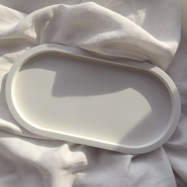handmade concrete tray | decorative tray | sleek tray | cement tray