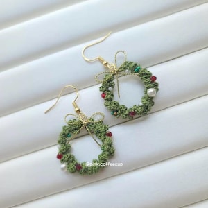 Micro Crochet Handmade Snowflakes Earrings, Christmas Jewelry, White Accessories, Winter Jewellery, Xmas Presents, Christmas Outfits