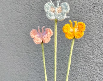 Gehaakte handgemaakte minivlinders voor boeketten, afstudeerbloemen, verjaardagscadeaus, jubileumcadeaus, vlinder, metgezellen boeket