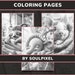20 Sleeping Animals Coloring Pages for Adults Set 1 Cute Critters